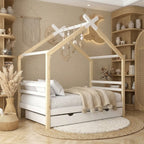 Lit Cabane avec rangement – Design Scandinave